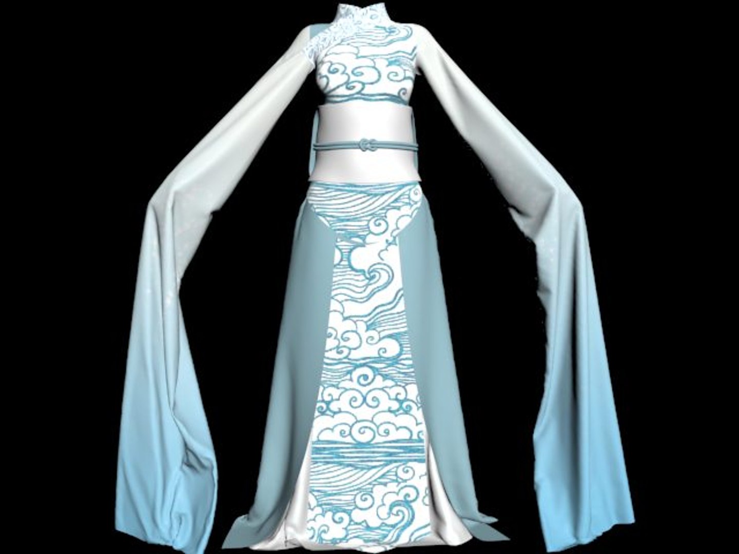 Traditional Dress Chinese Dancer 3D Model - TurboSquid 1579043