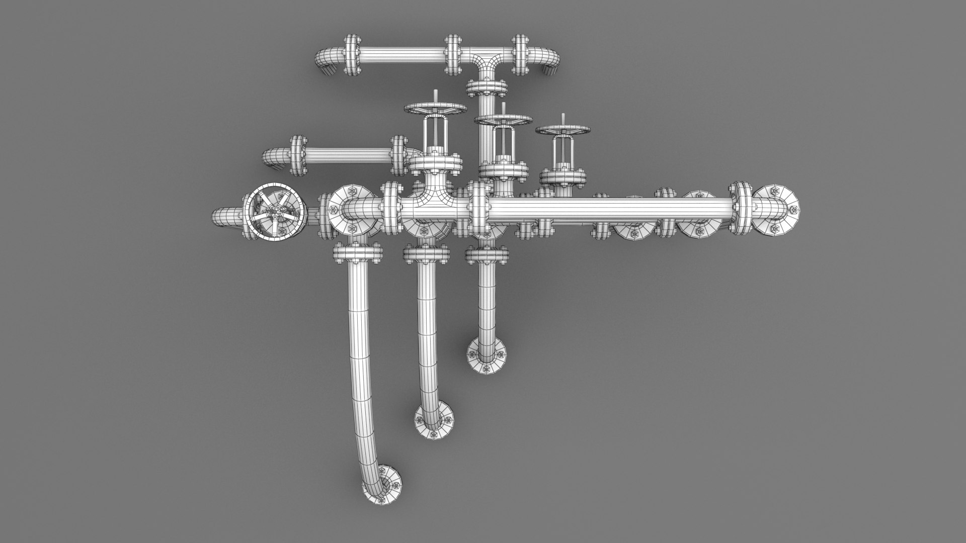3D set industrial pipes small - TurboSquid 1334729