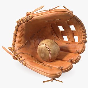 Softball Glove with Ball