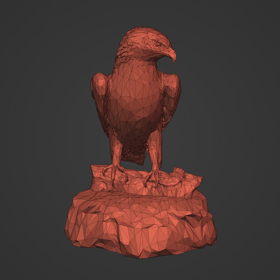 3D 3D Print Ready Polygonal Eagle Statue - TurboSquid 1907039