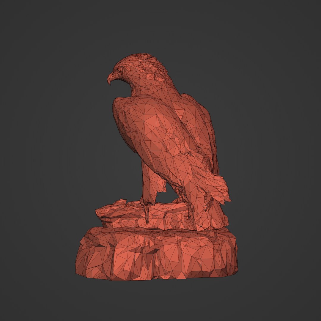 3D 3D Print Ready Polygonal Eagle Statue - TurboSquid 1907039