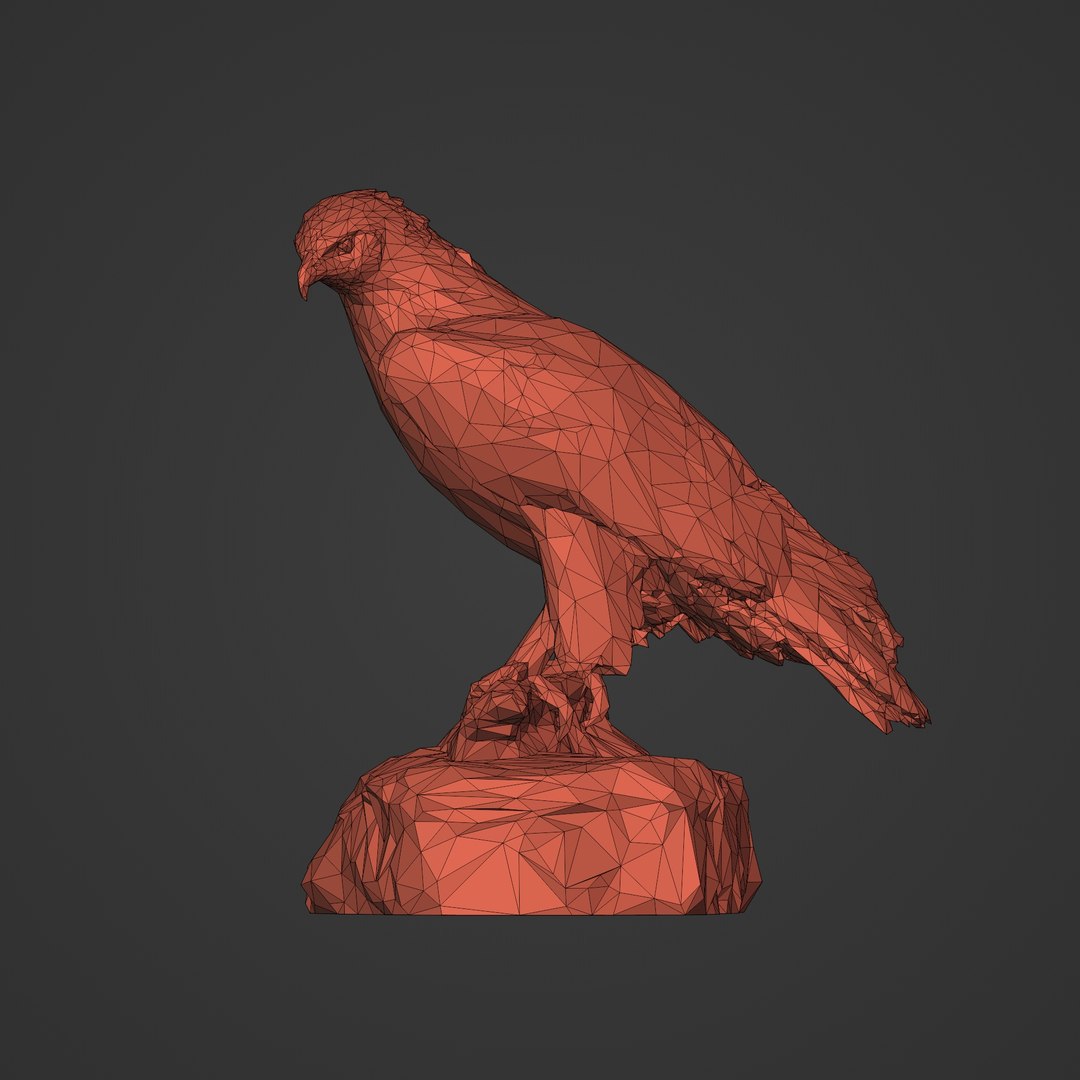3D 3D Print Ready Polygonal Eagle Statue - TurboSquid 1907039