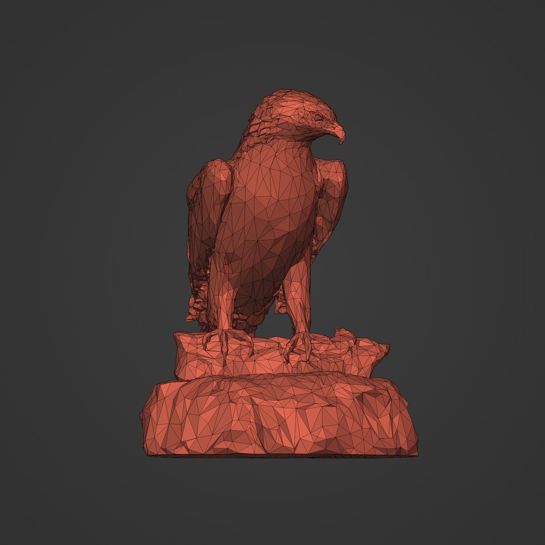 3D 3D Print Ready Polygonal Eagle Statue - TurboSquid 1907039