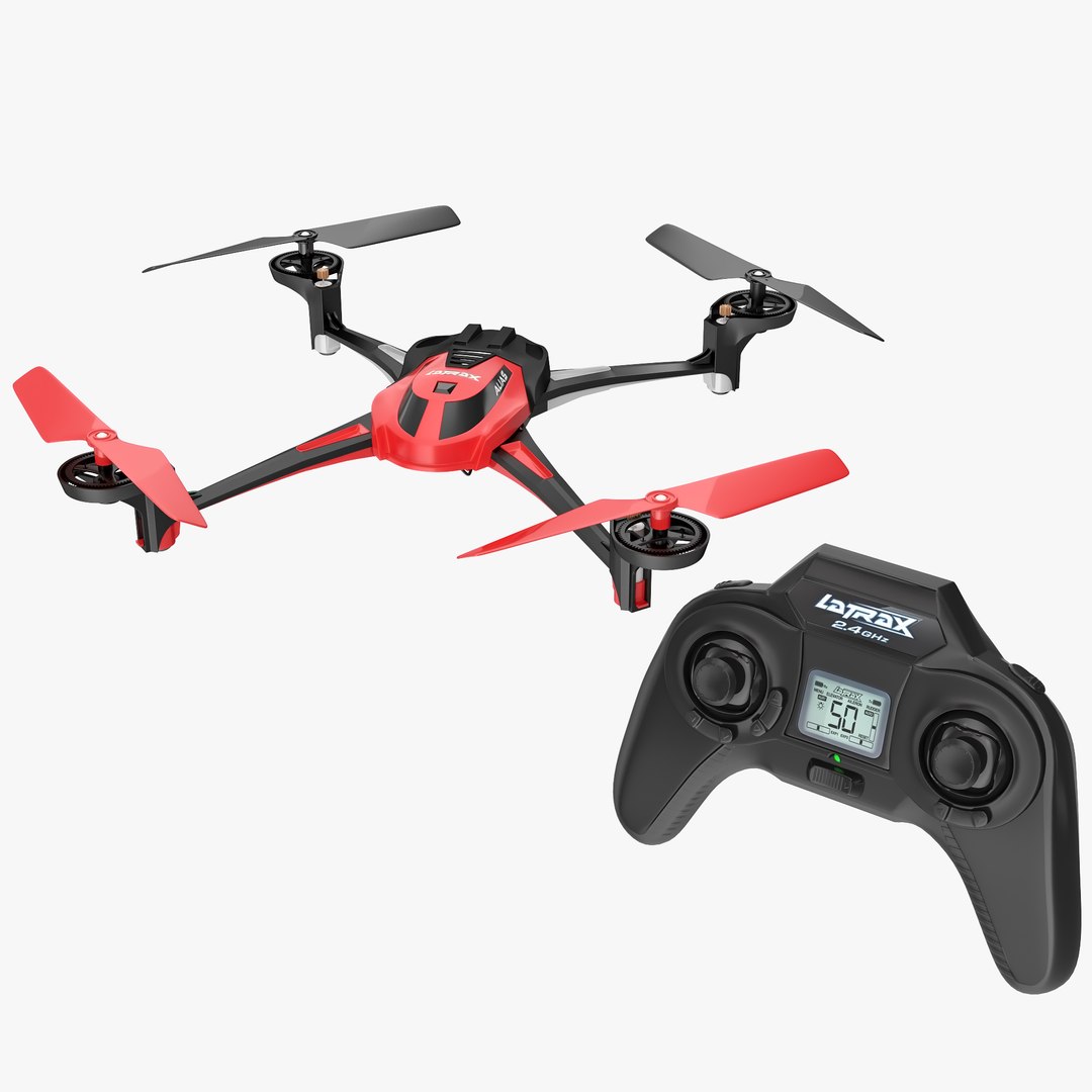 Quad Rotor Helicopter LaTrax Alias Set 3D model preview