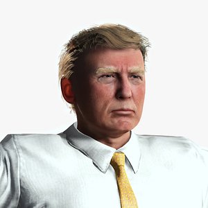 3D Donald Trump - Realistic 3D Male Character Model
