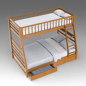 3ds max children s bunk bed