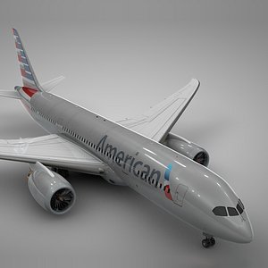 3D boeing 787 dreamliner american airlines
