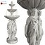 3D model Three Roman Woman Fountain