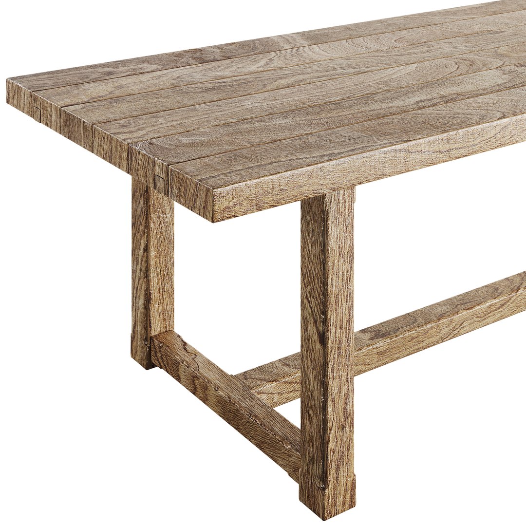 Restoration Hardware Cayden Campaign Dinning Table 3D model