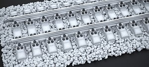 EUROPEAN GAUGE 187 SCALE STRAIGHT TRACK 2023 RAW 3D model
