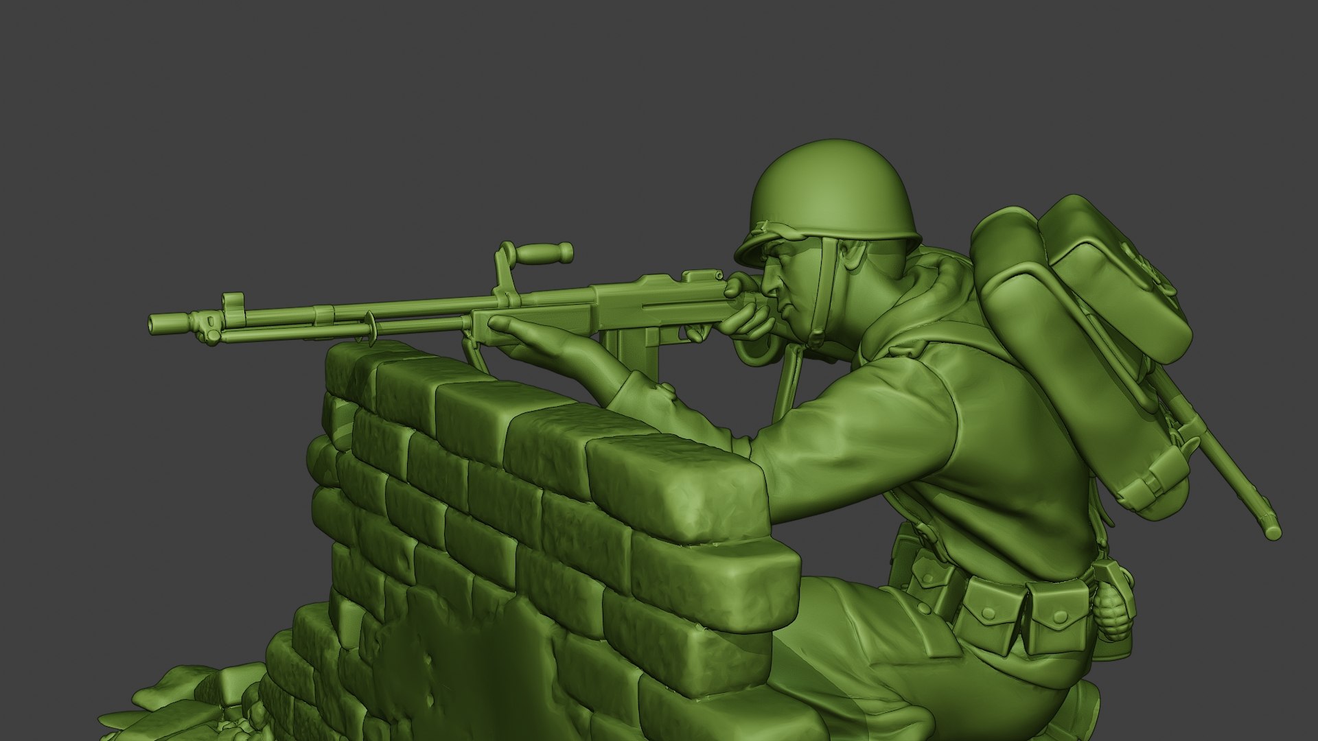American soldier ww2 shoot 3D model - TurboSquid 1670203