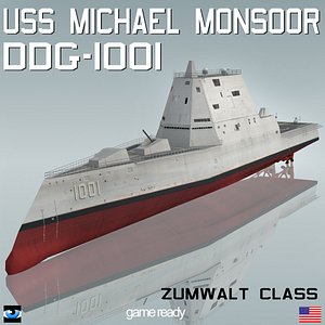USS Michael Monsoor DDG-1001 Destroyers with SH60 and MQ8B