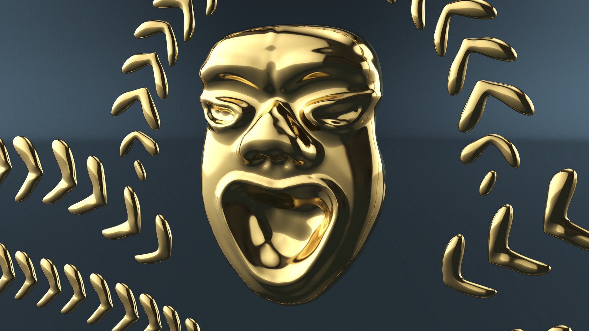 Theatrical Laurel Mask 3D Model - TurboSquid 2340657