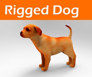 dog rigged 3d 3ds