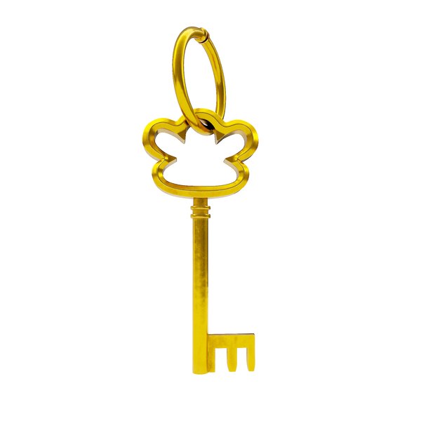 Antique gold key 3d model 3D model - TurboSquid 1976565