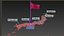 Japan detailed Map with Animated Flag