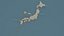 Japan detailed Map with Animated Flag