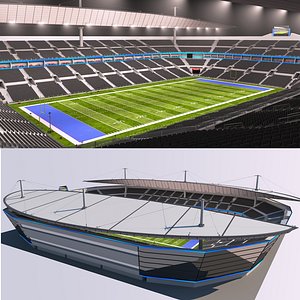 3D stadium football ball model