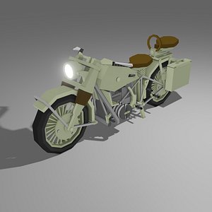 3D WW2 Motorcycle