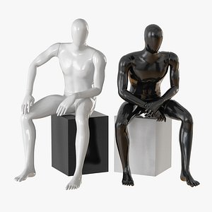 faceless male mannequin 3D