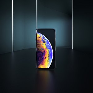 iphone xs white 3D model