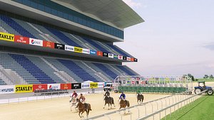 Horse Track Riding and Farm Scene Collection 4 in 1 3D