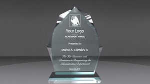 award glass 3d model