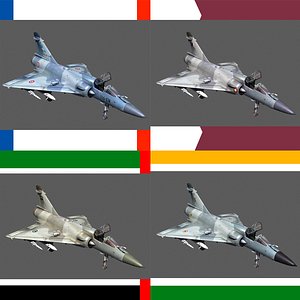 Mirage 2000 France Qatar UAE India 3D