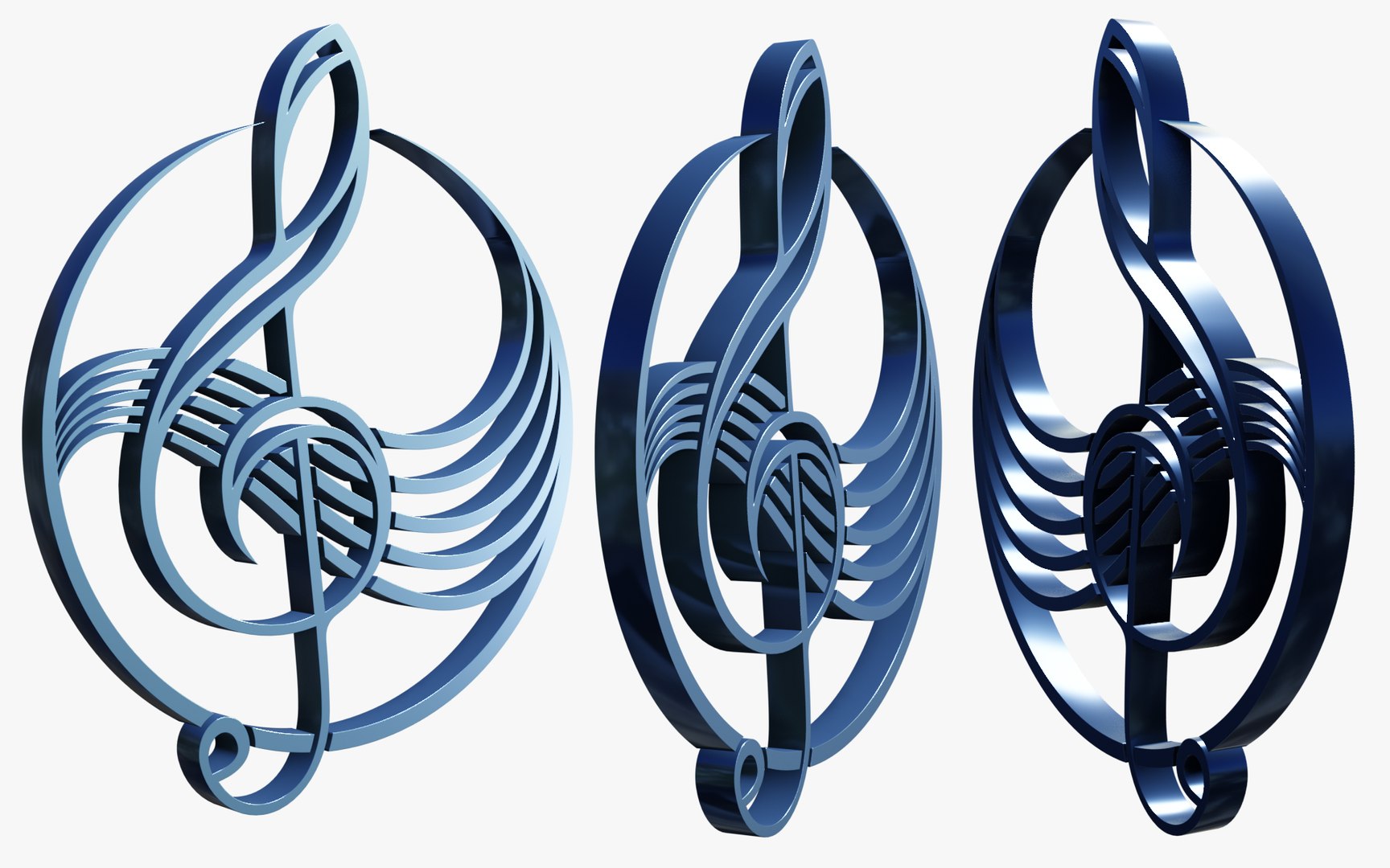 3D Logo of a treble clef model - TurboSquid 2182078