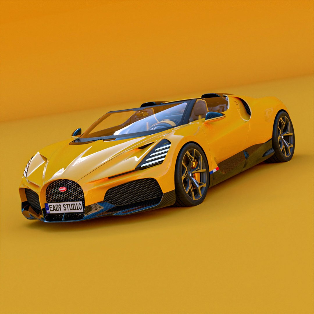 modelo 3d 2024 Bugatti W16 Mistral TurboSquid 2031377