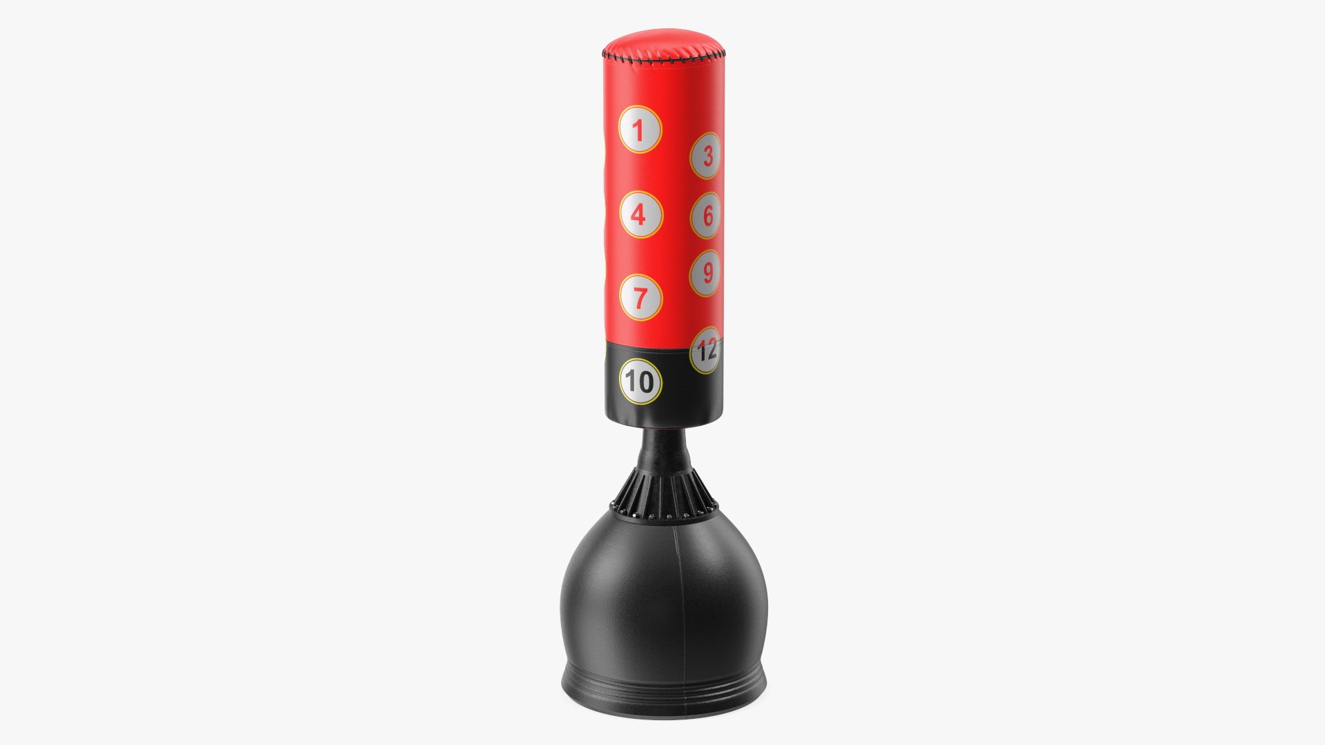 Free Standing Punch Bag Red 3D model preview