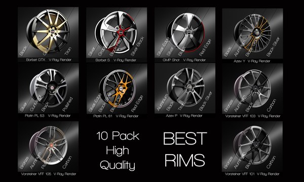 3D rim pack - TurboSquid 1382899