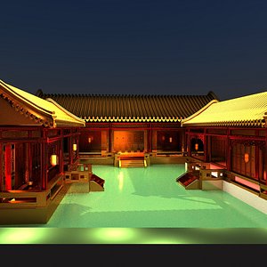 chinese courtyard 3D model