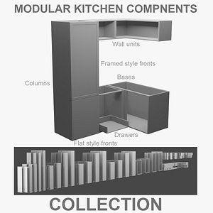 3D model Modular Kitchen Components - Collection