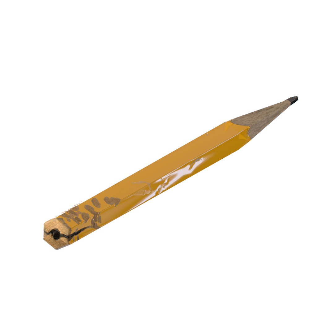 nibbled yellow pensil model https://p.turbosquid.com/ts-thumb/UW/s6zV2T/izhBxjxF/pensil_4/png/1585739961/1920x1080/fit_q87/7bfc7f1db86b8b21142abba7eae06b70b42a01cd/pensil_4.jpg