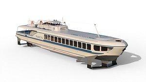 Raketa hydrofoil ship 3D