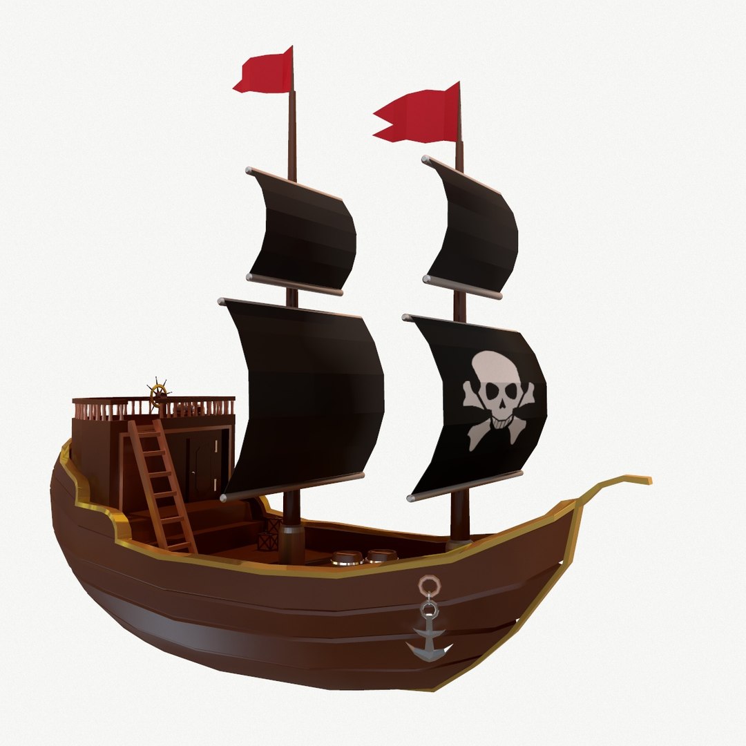 3D pirate ship - model - TurboSquid 1704043