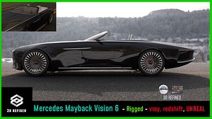 MercedesMaybachVision6 -Rigged- Render Ready-unreal-vray-redshift 3D model
