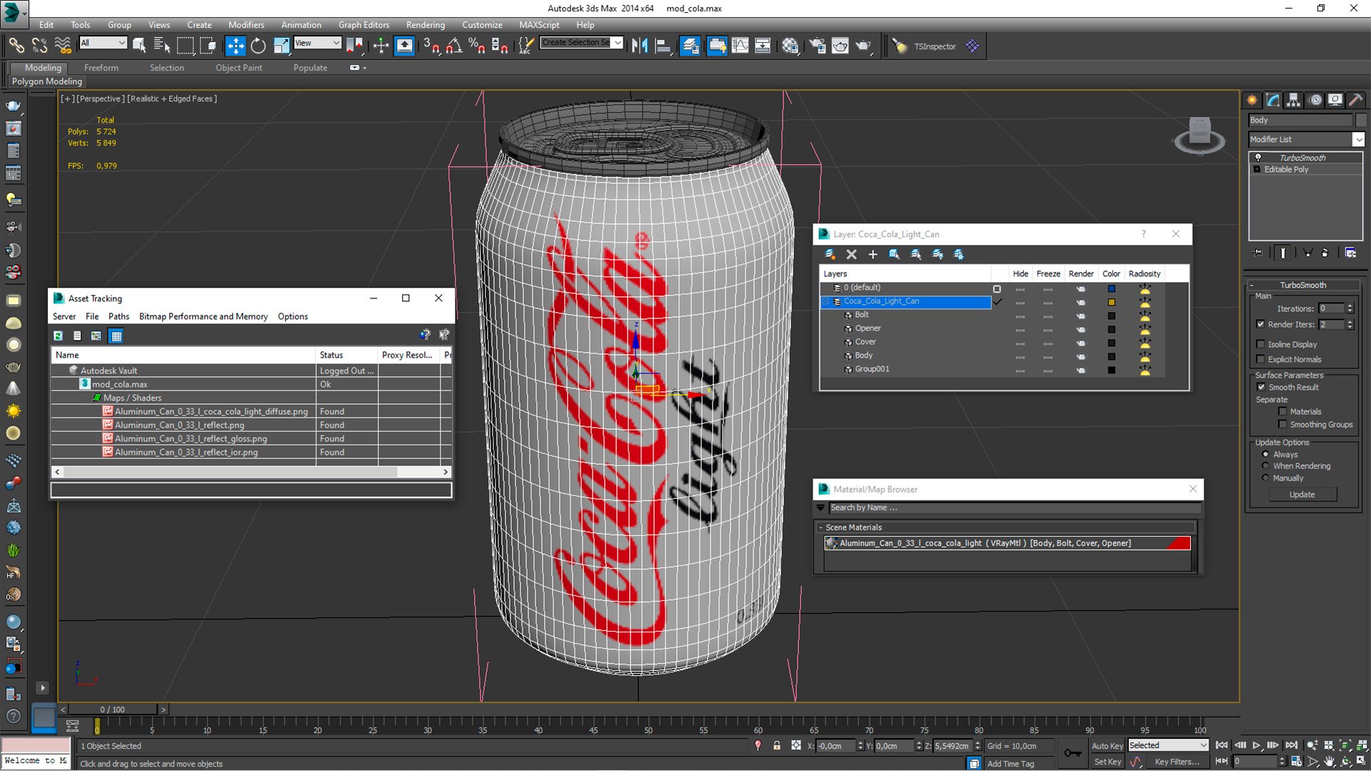 Coca Cola Light Can Model - TurboSquid 2197332