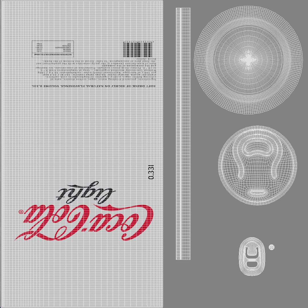 Coca Cola Light Can Model - TurboSquid 2197332