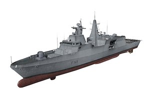 3D South Africa Navy Valor class frigate model