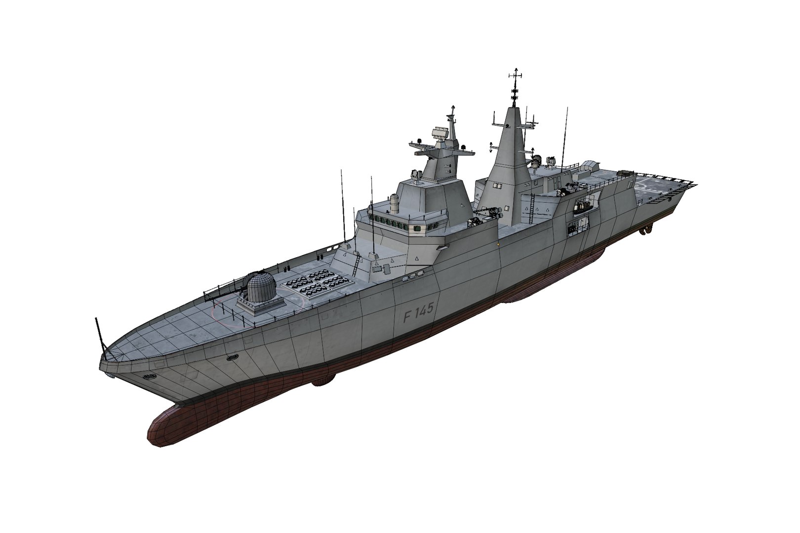 3D South Africa Navy Valor Class Frigate Model - TurboSquid 2303775