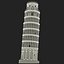 3d leaning tower pisa
