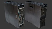 Dusty HP Z600 Workstation Computer Case Scan