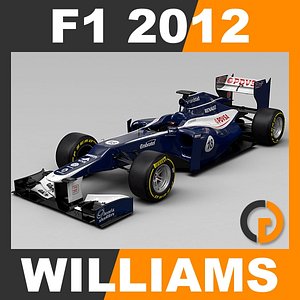 formula 1 2012 williams 3d model