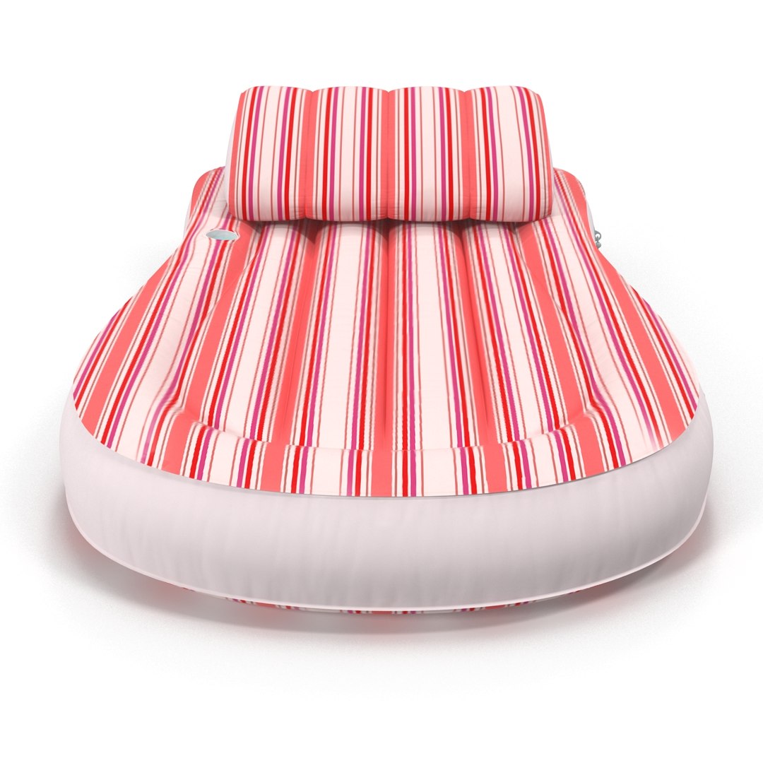 Inflatable Air Mattress 4 Red 3D Model 3D model preview