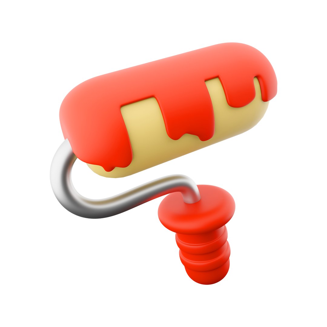 3D Simple paint roller icon https://p.turbosquid.com/ts-thumb/UX/Y0Z5ta/fc/25copy/jpg/1683037547/1920x1080/fit_q87/ee2039f538ef1ad262ff91d37c1b04b64e195a77/25copy.jpg