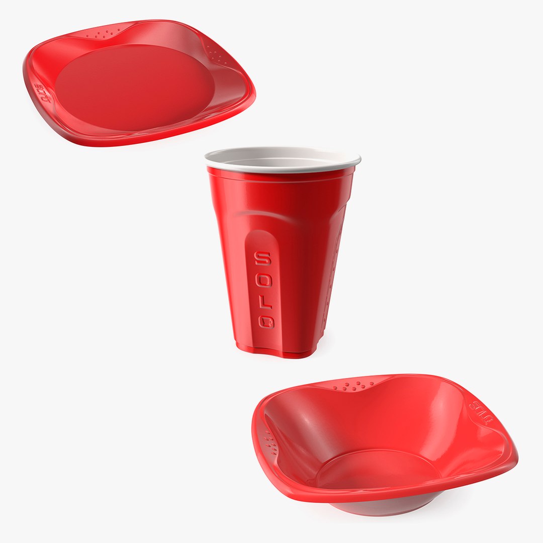 Picnic Tablewares Collection 3D model preview