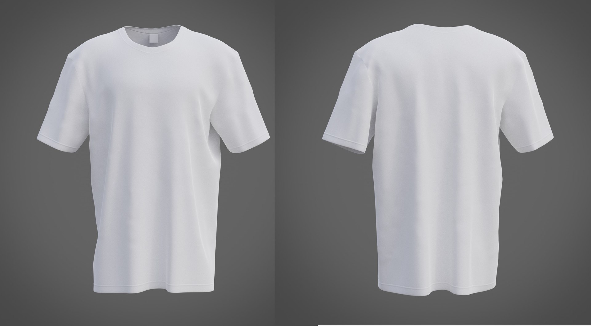3D Male T-shirt - White And Black Textures 3D Model - TurboSquid 2095267