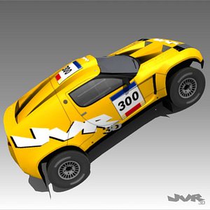 design rally-raid racing car 3d model